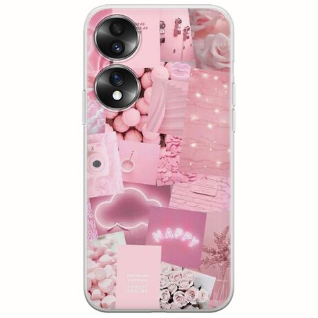 Aesthetic Pink Honor 70 5G Flexible TPU (Διάφανη Σιλικόνη)