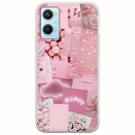 Aesthetic Pink Oppo A96 4G Flexible TPU (Διάφανη Σιλικόνη)