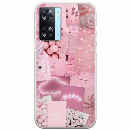 Aesthetic Pink Oppo A77 5G Flexible TPU (Διάφανη Σιλικόνη)