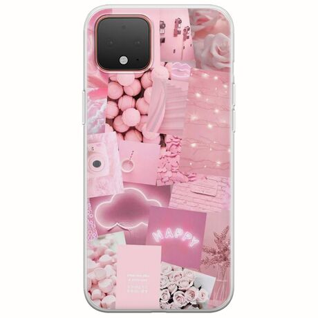 Aesthetic Pink Google Pixel 4 Flexible TPU (Διάφανη Σιλικόνη)