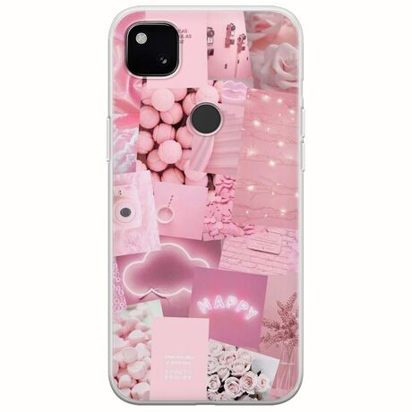 Aesthetic Pink Google Pixel 4a 4G Flexible TPU (Διάφανη Σιλικόνη)