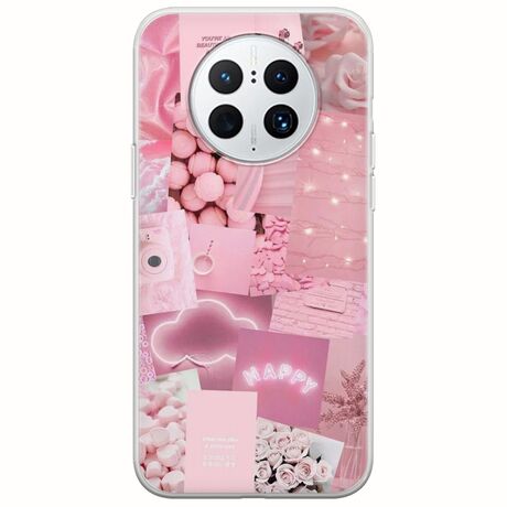 Aesthetic Pink Huawei Mate 50 Pro Flexible TPU (Διάφανη Σιλικόνη)