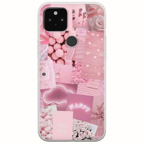 Aesthetic Pink Google Pixel 4a 5G Flexible TPU (Διάφανη Σιλικόνη)