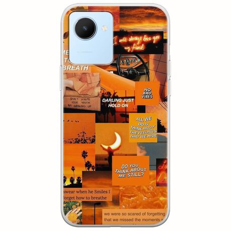 Aesthetic Orange Realme Narzo 50i Prime Flexible TPU (Διάφανη Σιλικόνη)