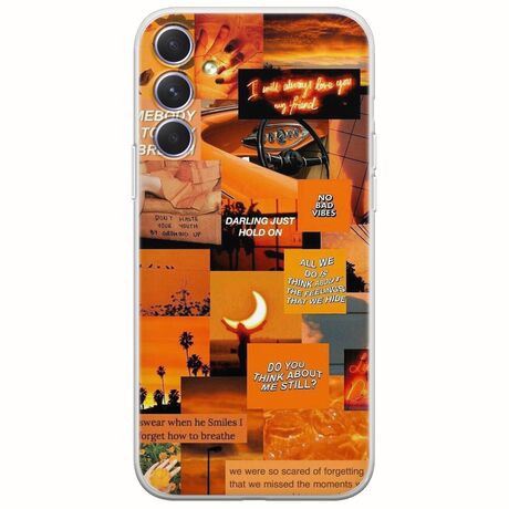 Aesthetic Orange Samsung Galaxy A54 5G Flexible TPU (Διάφανη Σιλικόνη)