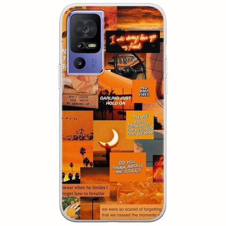 Aesthetic Orange TCL 40 SE Flexible TPU (Διάφανη Σιλικόνη)