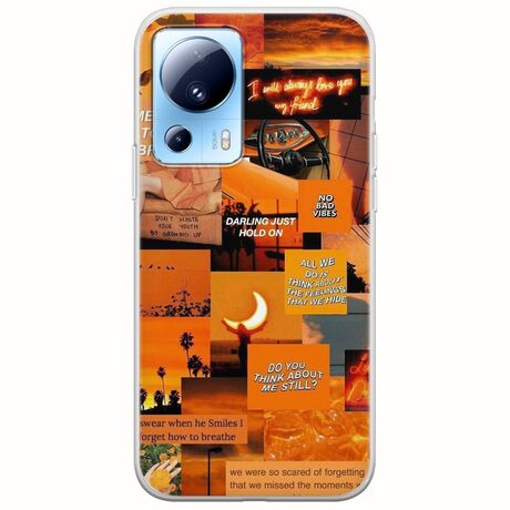 Aesthetic Orange Xiaomi 13 Lite 5G Flexible TPU (Διάφανη Σιλικόνη)