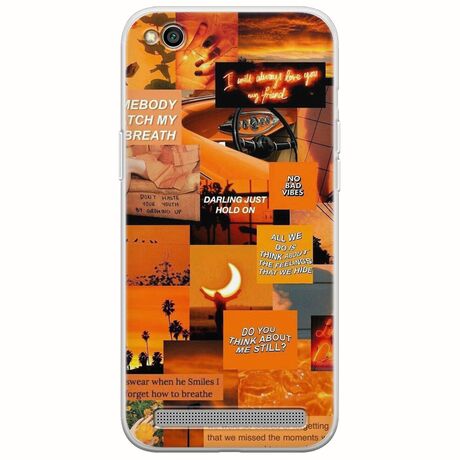 Aesthetic Orange Xiaomi Redmi 5A Flexible TPU (Διάφανη Σιλικόνη)