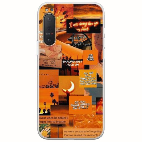 Aesthetic Orange Sony Xperia 5 Flexible TPU (Διάφανη Σιλικόνη)