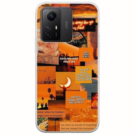 Aesthetic Orange Xiaomi Redmi Note 12S Flexible TPU (Διάφανη Σιλικόνη)