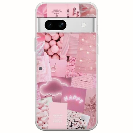 Aesthetic Pink Google Pixel 7a 5G Flexible TPU (Διάφανη Σιλικόνη)