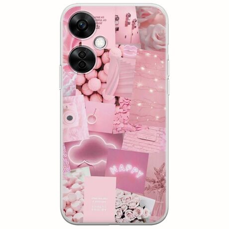 Aesthetic Pink OnePlus Nord CE 3 Lite 5G Flexible TPU (Διάφανη Σιλικόνη)