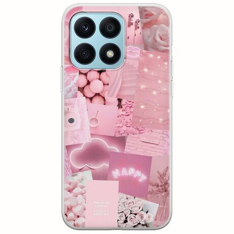 Aesthetic Pink Honor X8a Flexible TPU (Διάφανη Σιλικόνη)