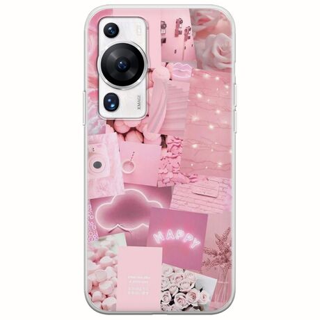 Aesthetic Pink Huawei P60 Flexible TPU (Διάφανη Σιλικόνη)