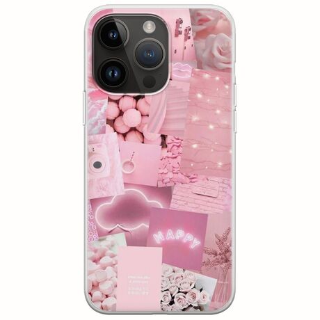 Aesthetic Pink iPhone 15 Pro Max Flexible TPU (Διάφανη Σιλικόνη)