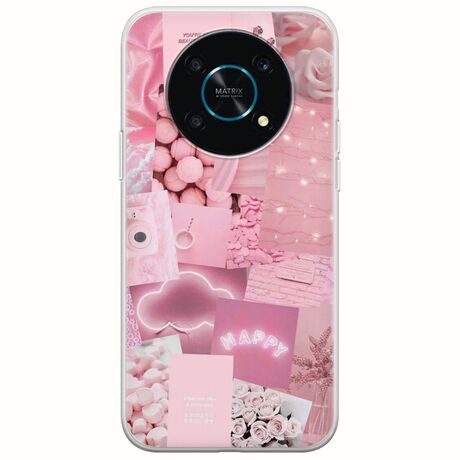 Aesthetic Pink Honor Magic 4 Lite 5G Flexible TPU (Διάφανη Σιλικόνη)