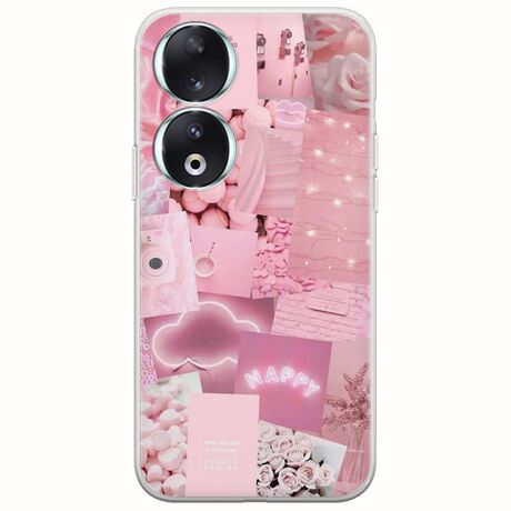 Aesthetic Pink Honor 90 5G Flexible TPU (Διάφανη Σιλικόνη)