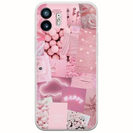 Aesthetic Pink Nothing Phone (2) Flexible TPU (Διάφανη Σιλικόνη)