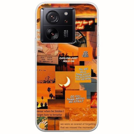 Aesthetic Orange Xiaomi 13T Pro 5G Flexible TPU (Διάφανη Σιλικόνη)