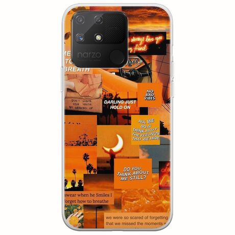 Aesthetic Orange Realme Narzo 50A Flexible TPU (Διάφανη Σιλικόνη)