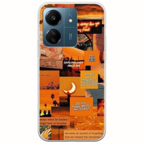 Aesthetic Orange Xiaomi Redmi 13C Flexible TPU (Διάφανη Σιλικόνη)