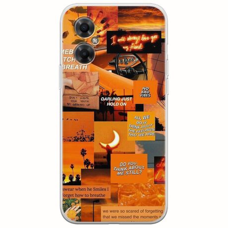 Aesthetic Orange Xiaomi Poco M4 5G Flexible TPU (Διάφανη Σιλικόνη)