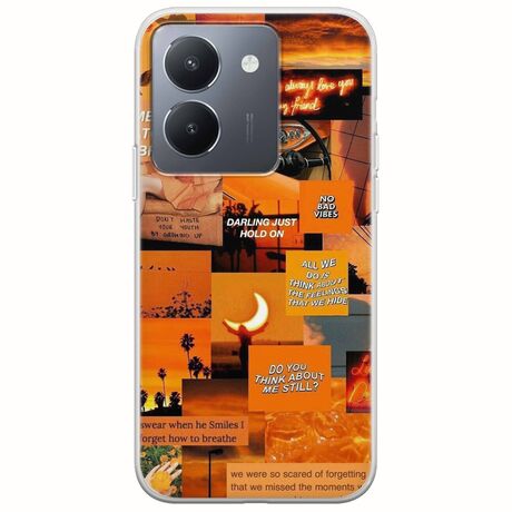 Aesthetic Orange Vivo Y36 4G / 5G Flexible TPU (Διάφανη Σιλικόνη)