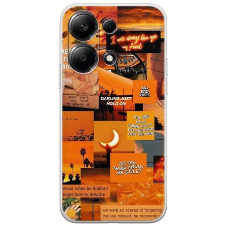 Aesthetic Orange Xiaomi Redmi Note 13 4G Flexible TPU (Διάφανη Σιλικόνη)