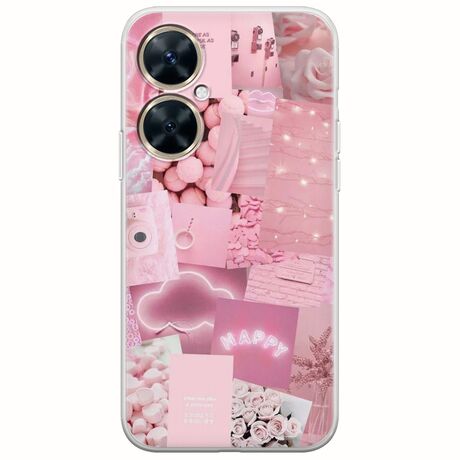 Aesthetic Pink Huawei Nova 11i Flexible TPU (Διάφανη Σιλικόνη)