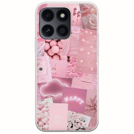 Aesthetic Pink Honor X8b Flexible TPU (Διάφανη Σιλικόνη)