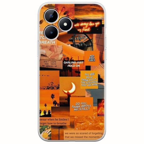 Aesthetic Orange Realme Note 50 Flexible TPU (Διάφανη Σιλικόνη)