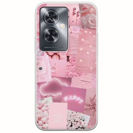 Aesthetic Pink Oppo A79 5G Flexible TPU (Διάφανη Σιλικόνη)