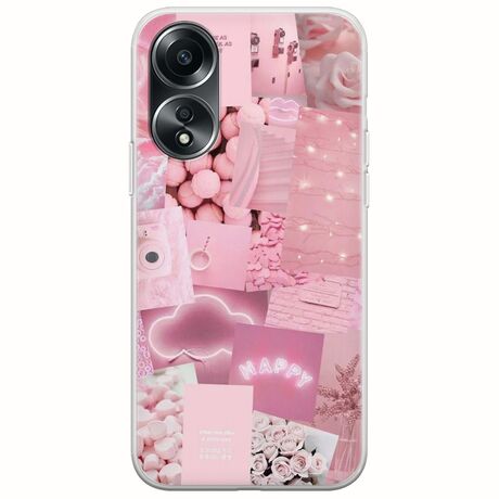Aesthetic Pink Oppo A78 5G Flexible TPU (Διάφανη Σιλικόνη)