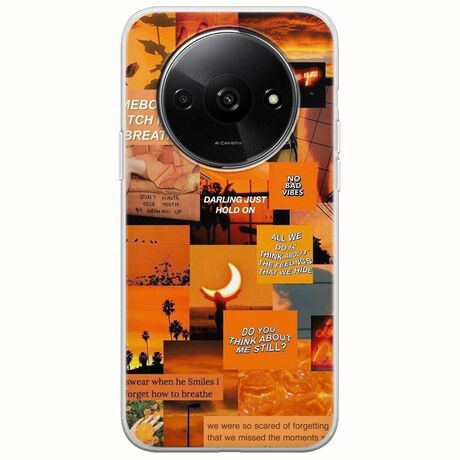 Aesthetic Orange Xiaomi Redmi A3 Flexible TPU (Διάφανη Σιλικόνη)