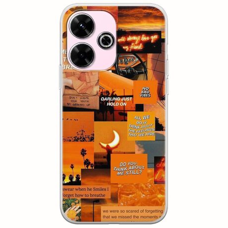 Aesthetic Orange Xiaomi Poco M6 4G Flexible TPU (Διάφανη Σιλικόνη)