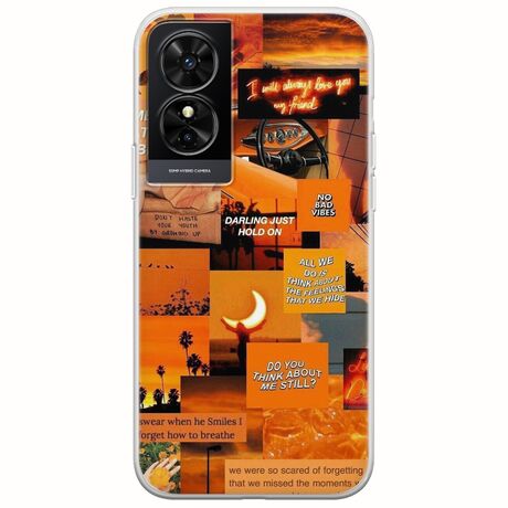 Aesthetic Orange TCL 50 SE Flexible TPU (Διάφανη Σιλικόνη)