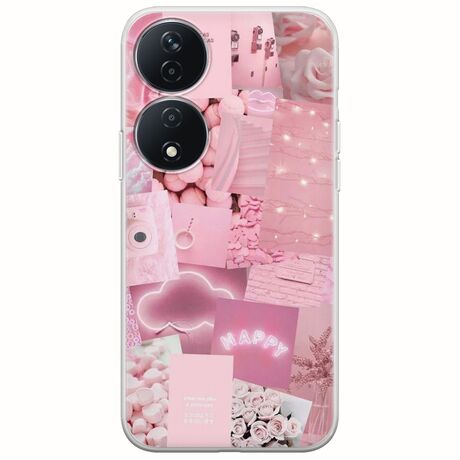 Aesthetic Pink Honor 90 Smart 5G Flexible TPU (Διάφανη Σιλικόνη)