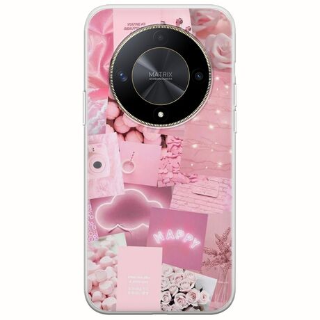 Aesthetic Pink Honor Magic 6 Lite 5G Flexible TPU (Διάφανη Σιλικόνη)