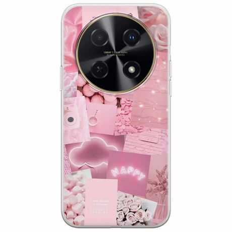 Aesthetic Pink Huawei Nova 12i Flexible TPU (Διάφανη Σιλικόνη)