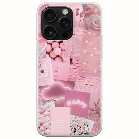 Aesthetic Pink iPhone 16 Pro Max Flexible TPU (Διάφανη Σιλικόνη)