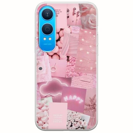 Aesthetic Pink OnePlus Nord CE4 Lite 5G Flexible TPU (Διάφανη Σιλικόνη)
