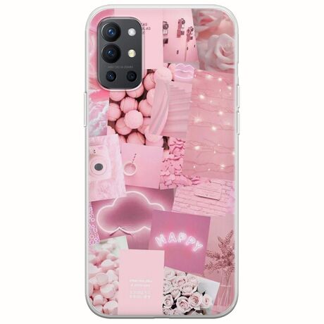 Aesthetic Pink OnePlus 9R 5G Flexible TPU (Διάφανη Σιλικόνη)