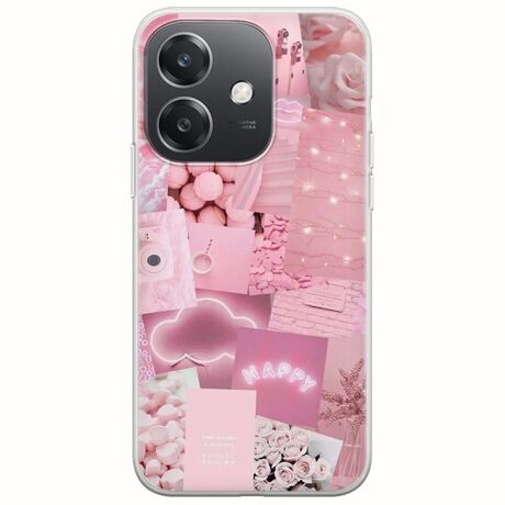 Aesthetic Pink Oppo A40 Flexible TPU (Διάφανη Σιλικόνη)