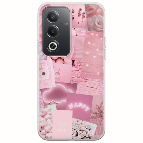 Aesthetic Pink Oppo A80 5G Flexible TPU (Διάφανη Σιλικόνη)