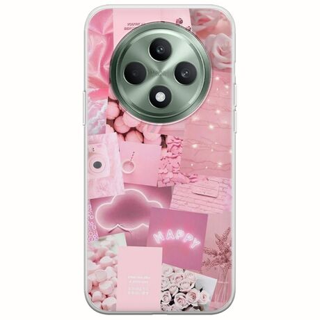 Aesthetic Pink Oppo Reno 12 F 5G Flexible TPU (Διάφανη Σιλικόνη)