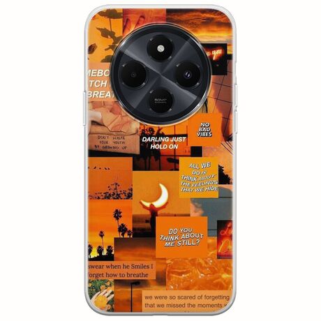 Aesthetic Orange Xiaomi Poco C75 4G Flexible TPU (Διάφανη Σιλικόνη)
