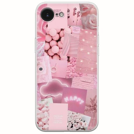 Aesthetic Pink iPhone 16e Flexible TPU (Διάφανη Σιλικόνη)