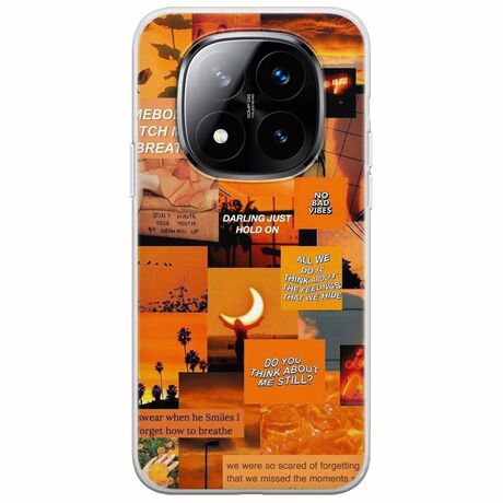 Aesthetic Orange Xiaomi Redmi Note 14 Pro+ 5G Flexible TPU (Διάφανη Σιλικόνη)