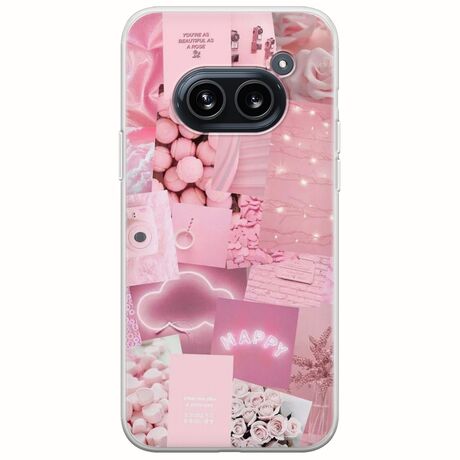 Aesthetic Pink Nothing Phone (2a) 5G Flexible TPU (Διάφανη Σιλικόνη)