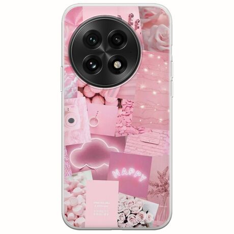 Aesthetic Pink OnePlus 13 5G Flexible TPU (Διάφανη Σιλικόνη)